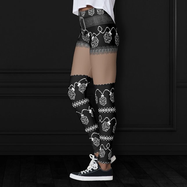 RPG Lights Classic | Retro Ugly Sweater Dark Skin Leggings (Creator Uploaded)