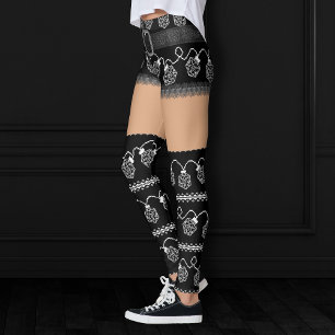 RPG Lights Classic   Retro Ugly Sweater Light Skin Leggings