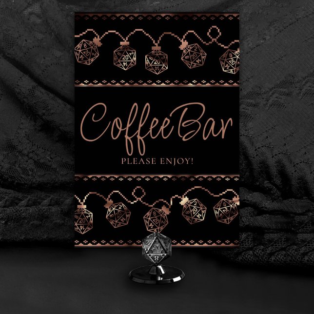 RPG Lights | Copper Fantasy Tabletop Gamer Custom Table Number (Customize for various tables (advice, bubbles, snack/sweets/coffee bar, ladies/gentlemen, etc))