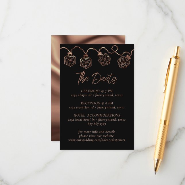 RPG Lights | Copper Fantasy Tabletop Gamer Detail Enclosure Card (Front/Back In Situ)