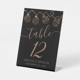 RPG Lights   Copper Fantasy Tabletop Gamer Dice Pedestal Sign