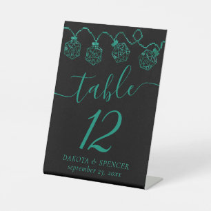 RPG Lights   Emerald Fantasy Tabletop Gamer Dice Pedestal Sign