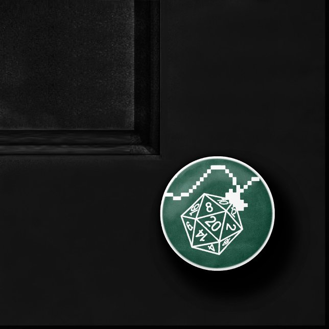 RPG Lights Green | Fantasy Tabletop Gamer Dice Ceramic Knob (Creator Uploaded)