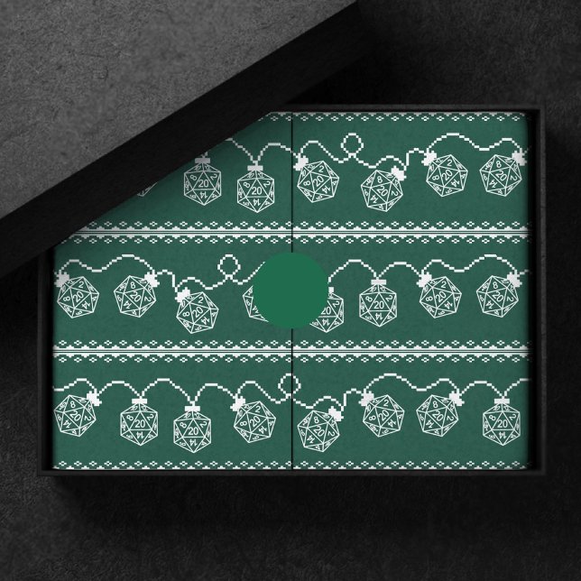 RPG Lights Green | Fantasy Tabletop Gamer Dice Tissue Paper (Creator Uploaded)