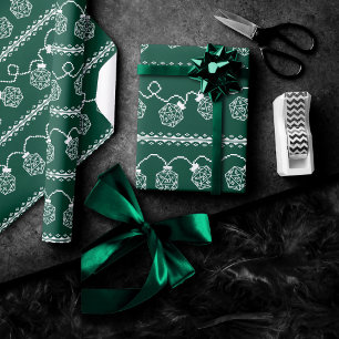 RPG Lights Green   Fantasy Tabletop Gamer Dice Wrapping Paper