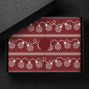 RPG Lights Red   Fantasy Tabletop Retro Gamer Dice Tissue Paper