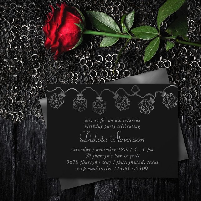 RPG Lights | Retro Tabletop PnP Roleplayer Dice Invitation (Creator Uploaded)