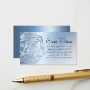 RPG Luxe Blue Fantasy Tabletop Gamer Website Enclosure Card