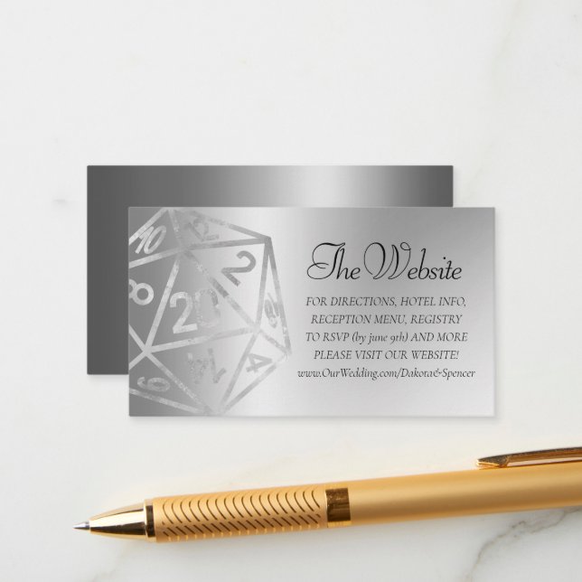 RPG Luxe | Fantasy Tabletop Gamer Event Website Enclosure Card (Front/Back In Situ)