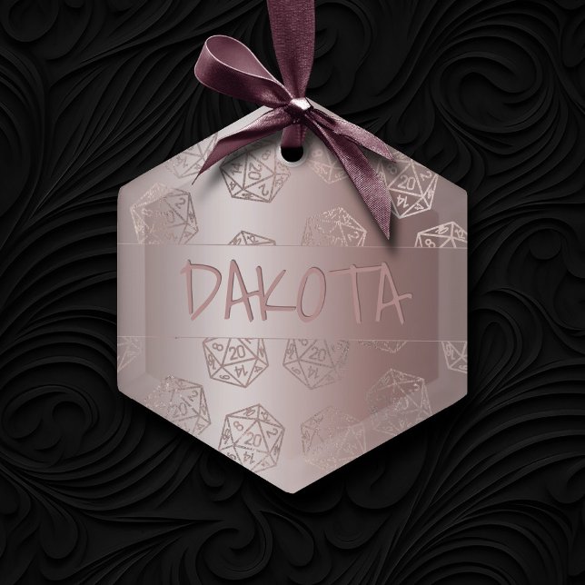 RPG Luxe | Mauve Fantasy Tabletop Gamer Custom Ceramic Tree Decoration (Creator Uploaded)