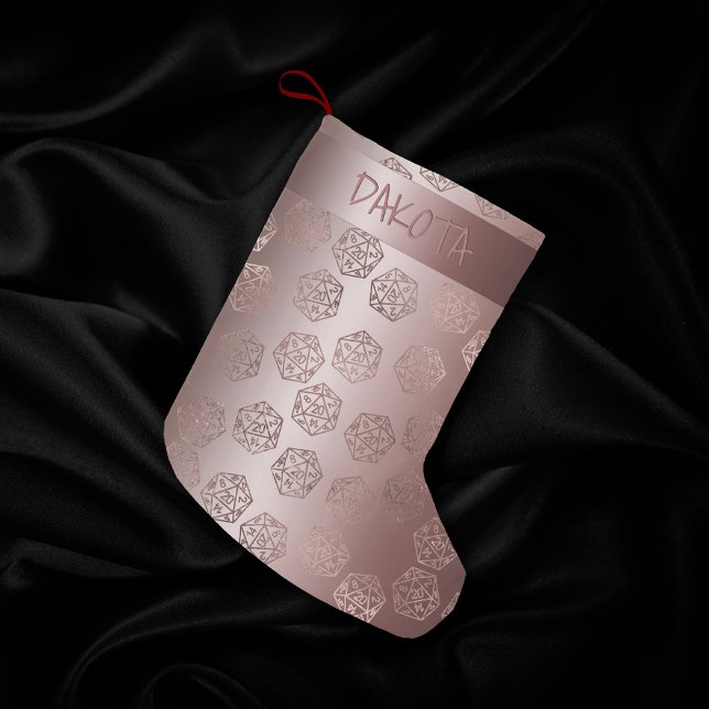 RPG Luxe | Mauve Fantasy Tabletop Gamer Custom Small Christmas Stocking (Creator Uploaded)