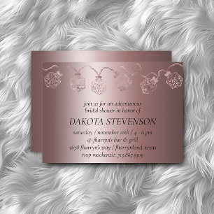 RPG Luxe   Mauve Sheen Tabletop Gamer Dice Lights Invitation