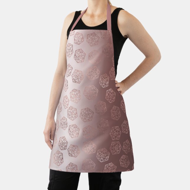 RPG Luxe | Mauve Sheen Tabletop Role Player Dice Apron (Insitu)