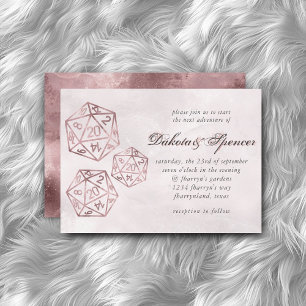 RPG Luxe   Mauve Smoke Fantasy Tabletop Gamer Dice Invitation
