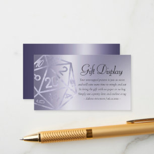 RPG Luxe   Purple Fantasy Tabletop Gamer Event Enclosure Card