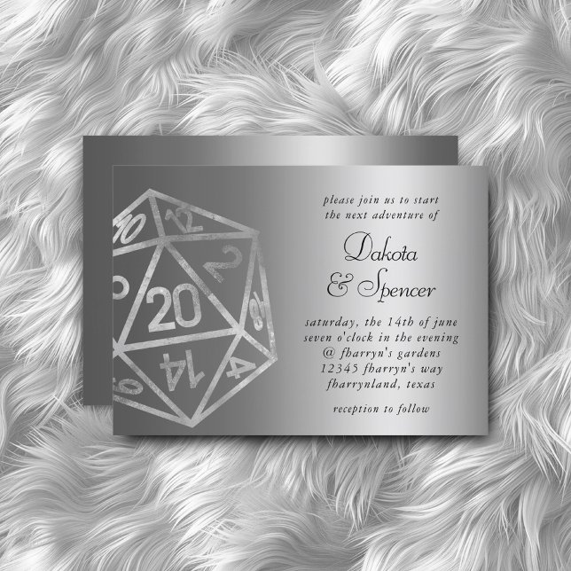 RPG Luxe | Retro Sheen Tabletop Role Player Dice Invitation (Creator Uploaded)