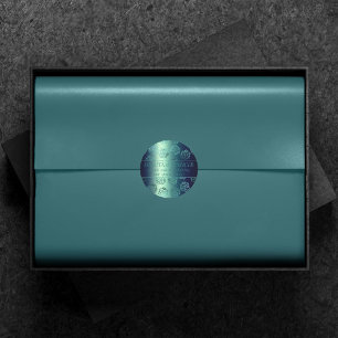 RPG Luxe Teal Fantasy Tabletop Gamer Custom Classic Round Sticker