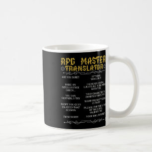 Rpg Master Translator D20 Tabletop Games Funny Rpg Coffee Mug
