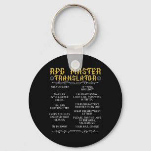 Rpg Master Translator D20 Tabletop Games Funny Rpg Key Ring