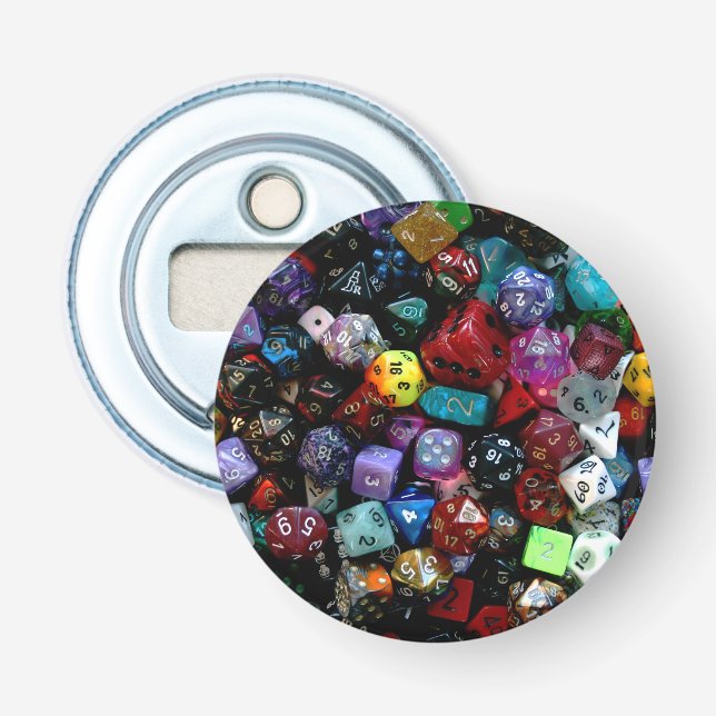 RPG Multi-sided Dice Bottle Opener (Front)