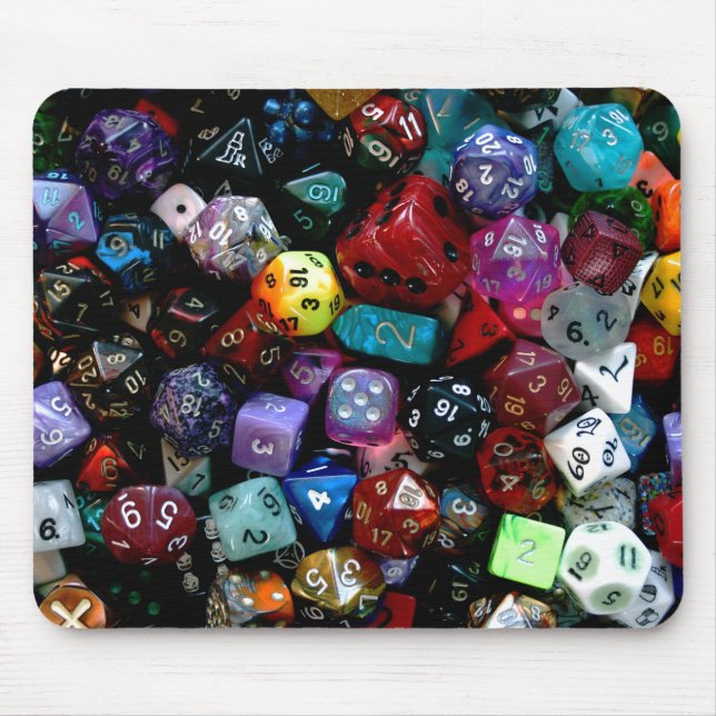 RPG Multi-sided Dice Mouse Mat (Front)