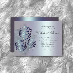 RPG Splash   Navy Sheen Fantasy Tabletop PnP Gamer Invitation