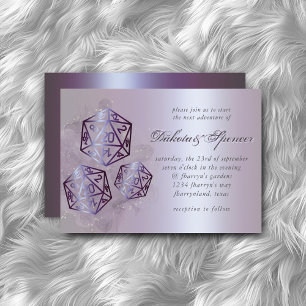 RPG Splash   Purple Sheen Fantasy Tabletop Gamer Invitation