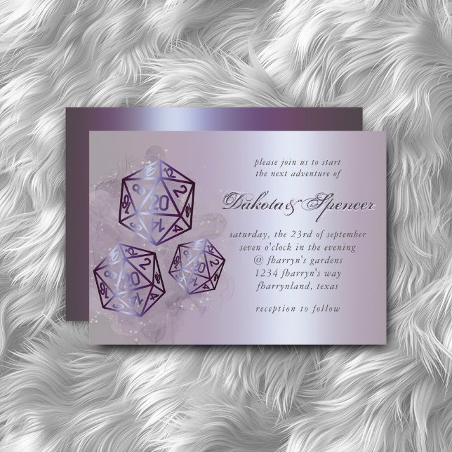 RPG Splash | Purple Sheen Fantasy Tabletop Gamer Invitation (Creator Uploaded)