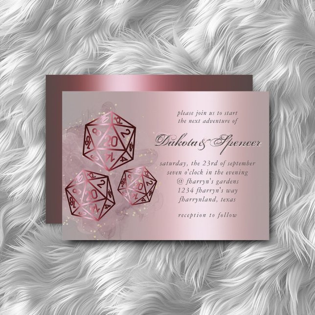 RPG Splash | Red Sheen Fantasy Tabletop Gamer Dice Invitation (Creator Uploaded)