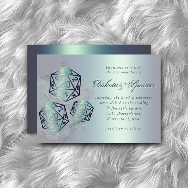 RPG Splash | Teal Sheen Fantasy Tabletop PnP Gamer Invitation (Creator Uploaded)