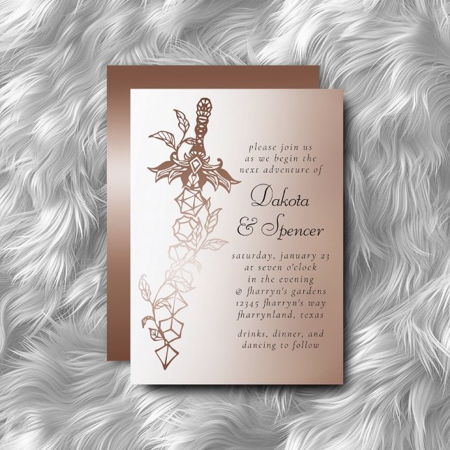 RPG Sword Luxe | Copper Fantasy Tabletop PnP Gamer Invitation (Creator Uploaded)