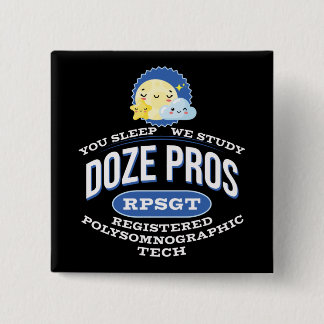 RPSGT Kawaii Moon Doze Pros PolySomnoGraphic Tech 15 Cm Square Badge