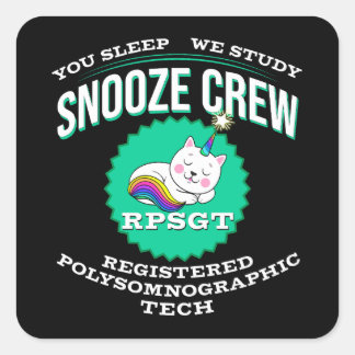 RPSGT Kawaii Unikitty Snooze PolySomnoGraphic Tech Square Sticker