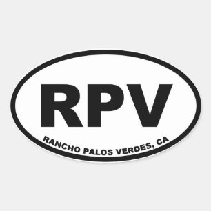 RPV Rancho Palos Verdes oval Sticker