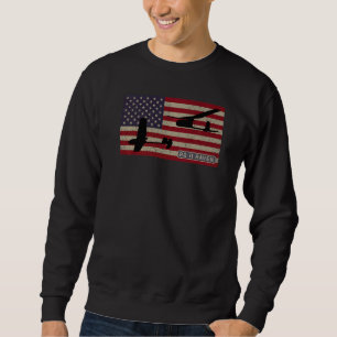 RQ 11 Raven Military UAV Drone American Flag Sweatshirt
