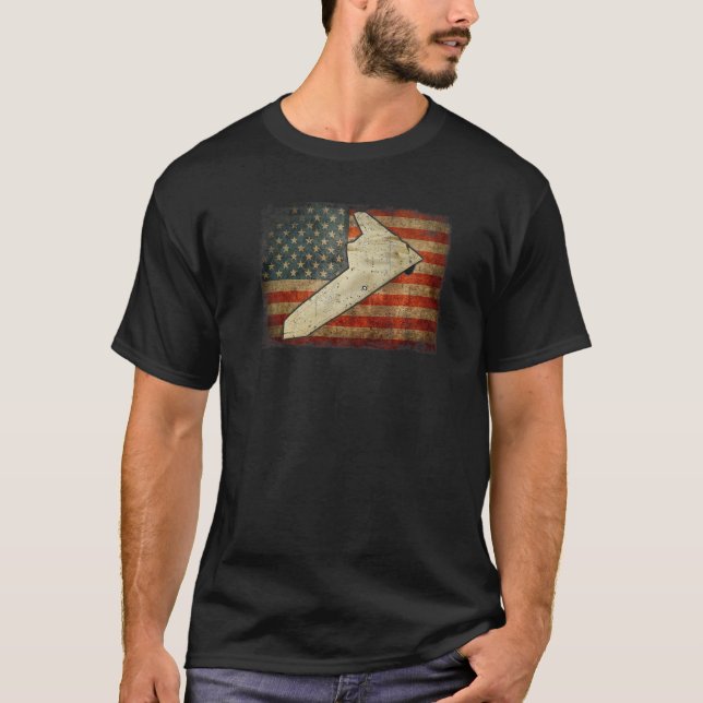 Rq 170 Sentinel Military Transport Aeroplane Flag T-Shirt (Front)