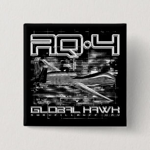 RQ-4 Global Hawk 15 Cm Square Badge