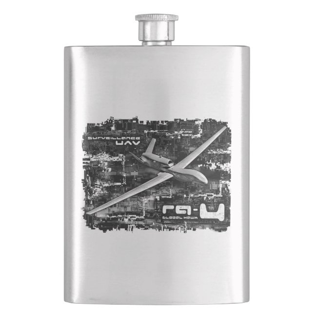 RQ-4 Global Hawk Hip Flask (Front)