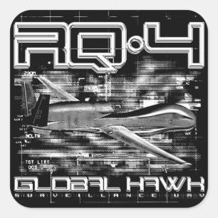 RQ-4 Global Hawk Square Sticker