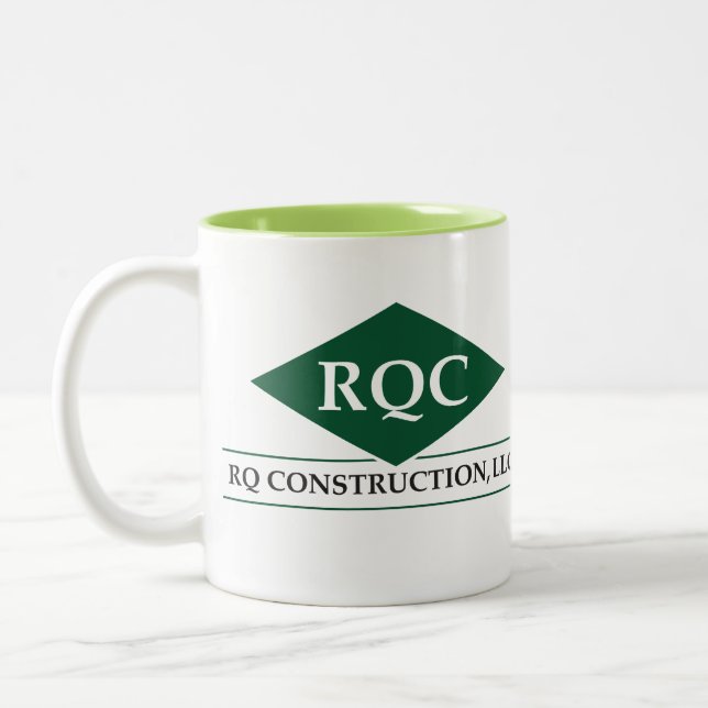 RQ Two Tone Mug in Light Green (Left)