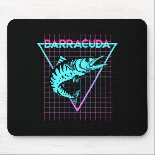 Rracuda Fish Fishing Aesthetic Retro Rracuda Mouse Mat