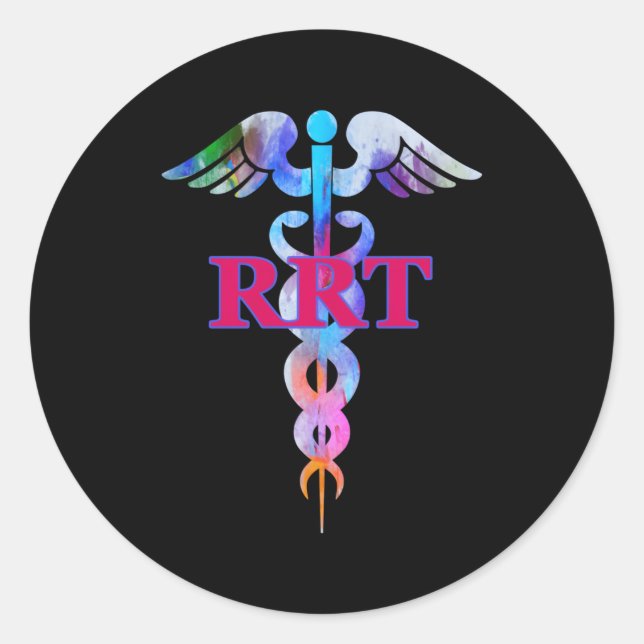 Rrt Registered Respiratory Therapist Appreciation  Classic Round Sticker (Front)