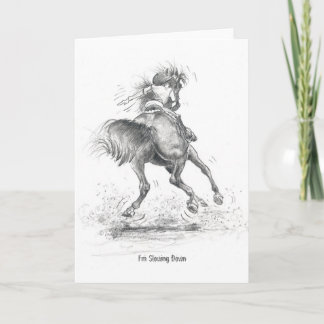 RS03 "Equestrian road signals" Greetings Card
