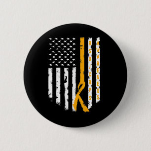 Rsd Crps Awareness American Flag Support Top Tee  6 Cm Round Badge