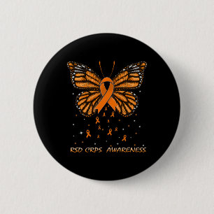 Rsd Crps Awareness Butterfly 6 Cm Round Badge