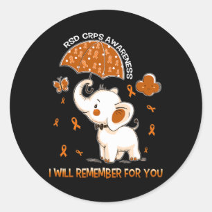 Rsd Crps Awareness Elephant 1 Classic Round Sticker