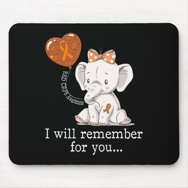 RSD CRPS Awareness Elephant  Mouse Mat (Front)