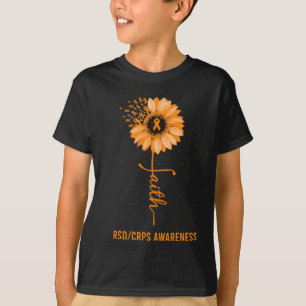 Rsd Crps Awareness Faith Daisy Flower Ribbon T-Shirt
