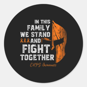 RSD-CRPS Awareness Family Support Spartan Warrior Classic Round Sticker