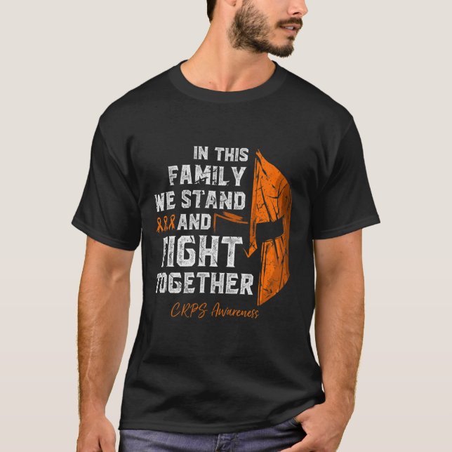 RSD-CRPS Awareness Family Support Spartan Warrior  T-Shirt (Front)